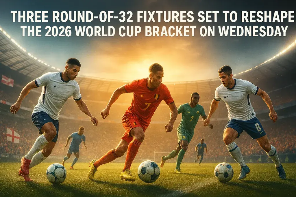 Three Round-of-32 Fixtures Set to Reshape the 2026 World Cup Bracket on Wednesday