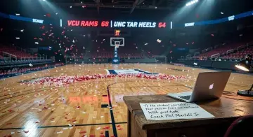 VCU coach Phil Martelli Jr. praises student journalists after Rams' comeback win over UNC in NCAA tournament first round